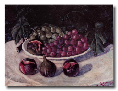 032 - F. Speranza - Natura morta con uva - 1940