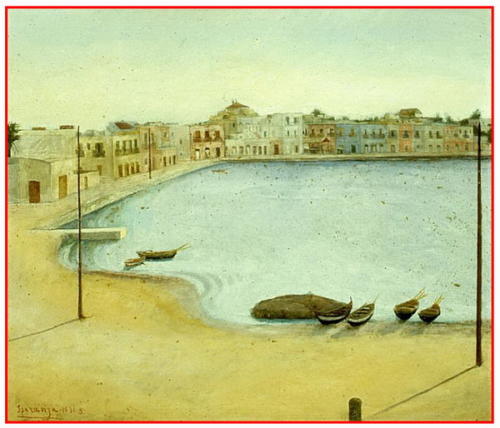 Marina di Palese 1901 olio su cartone telato 50x60